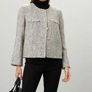 Derek Lam 10 Crosby Grey Tweed Jacket